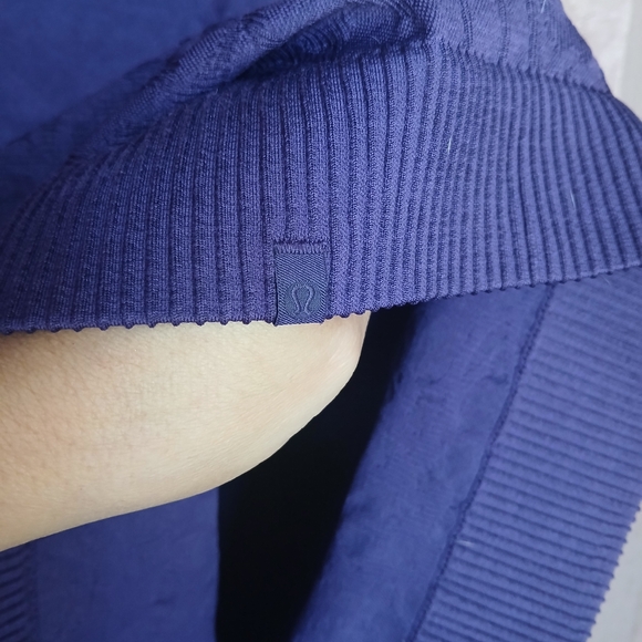 💎 Lululemon Women's Athletic Top REST LESS 1/2 Zip Women's Purple #0360 - Picture 3 of 11